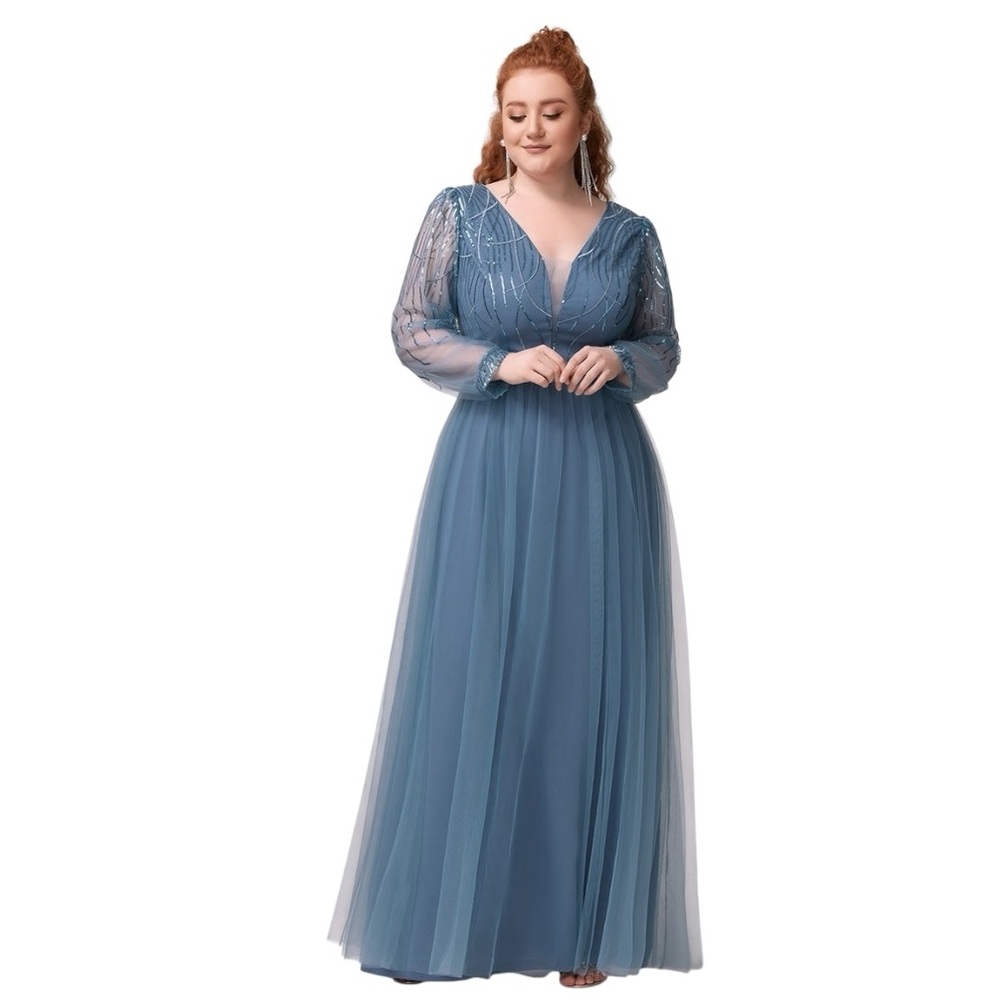 Ever Pretty Maxi Long Evening Dress Dusty Navy